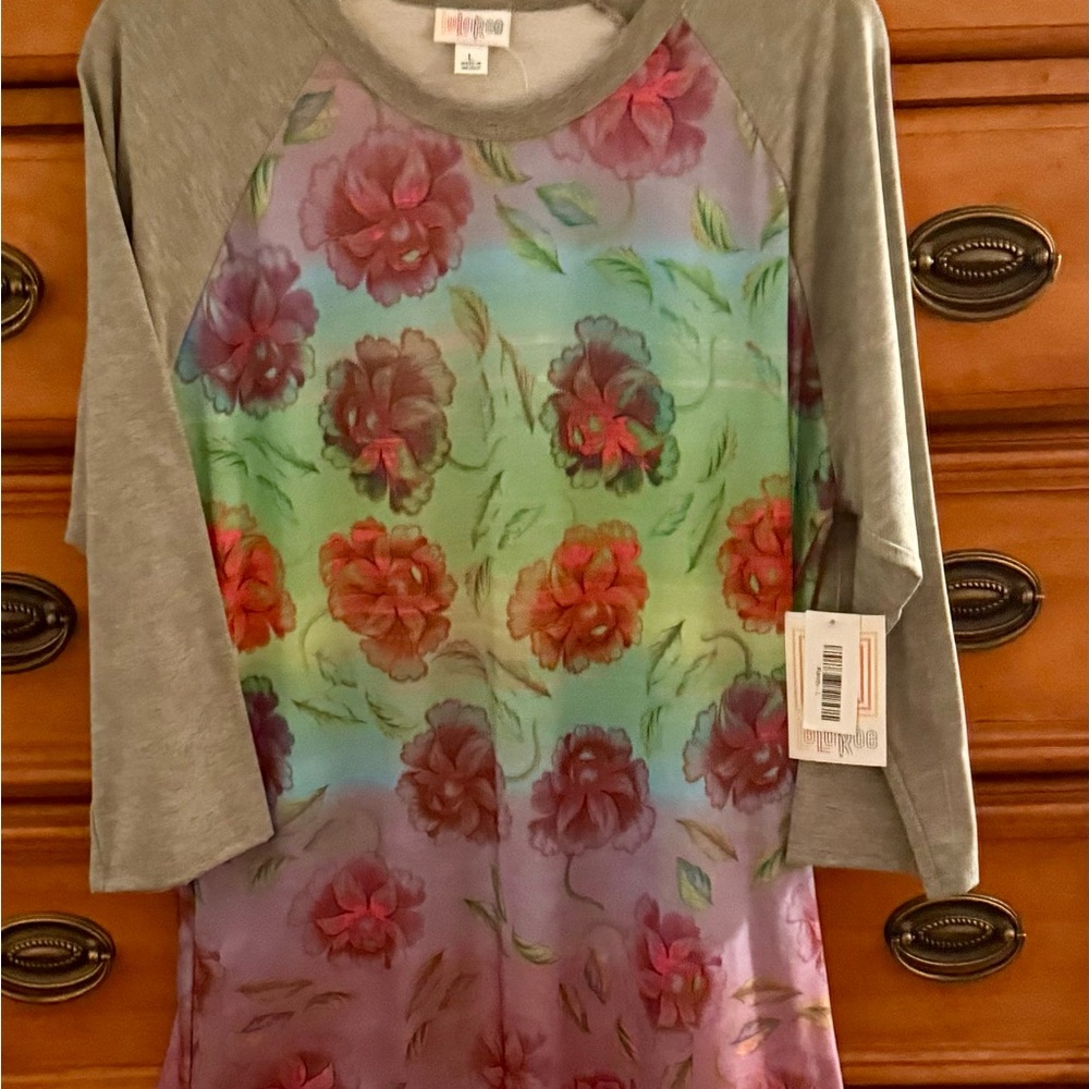 Floral Raglan Sleeve Top